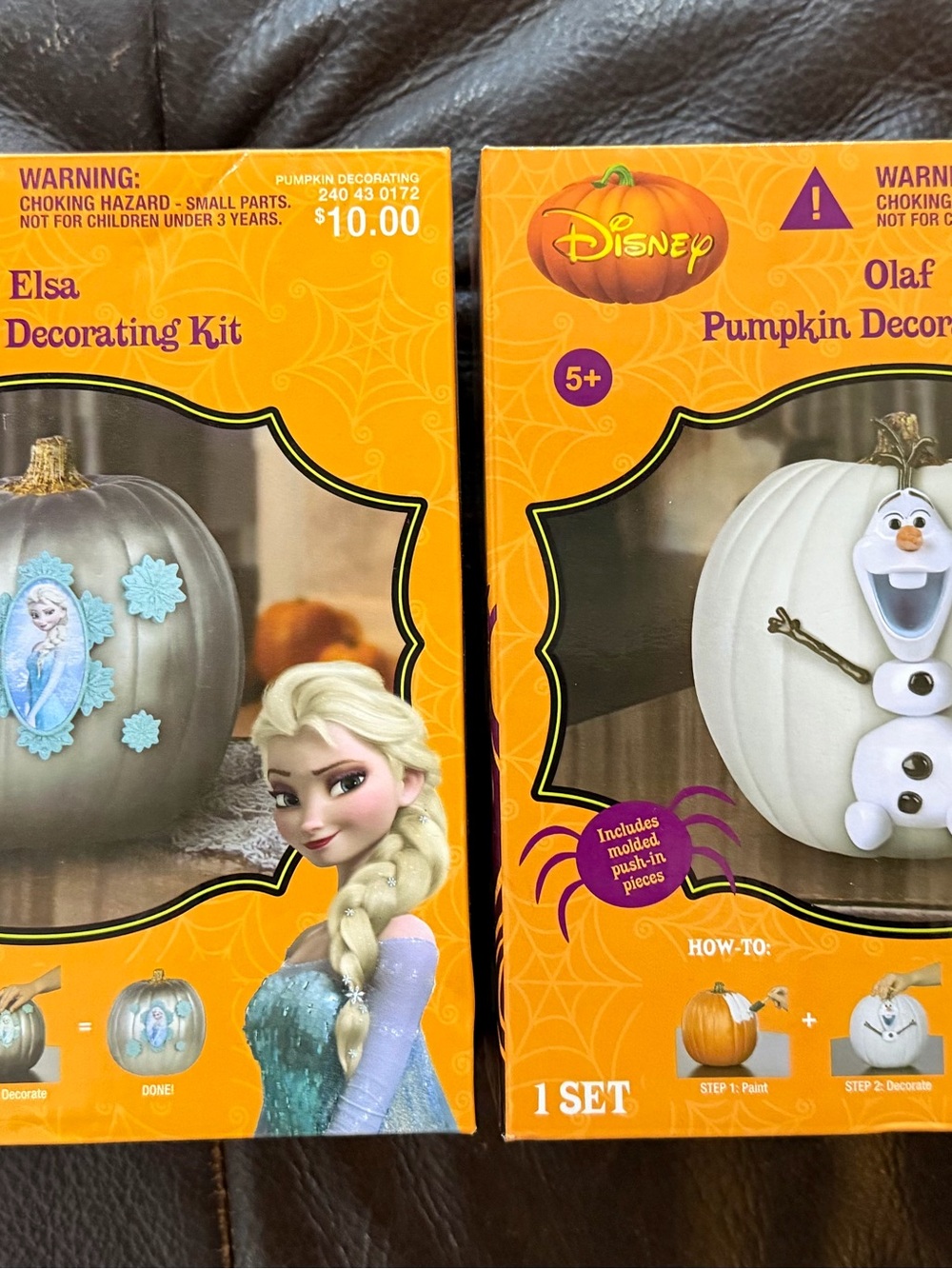 Disney Frozen Elsa & Olaf Kids Pumpkin Decorating Kit - White & Silver